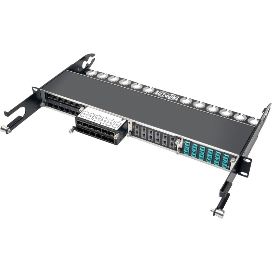 Tripp Lite by Eaton High Density Copper / Fiber Enclosure Panel, 1U, 4-Cassette Capacity N484-12SFP-K