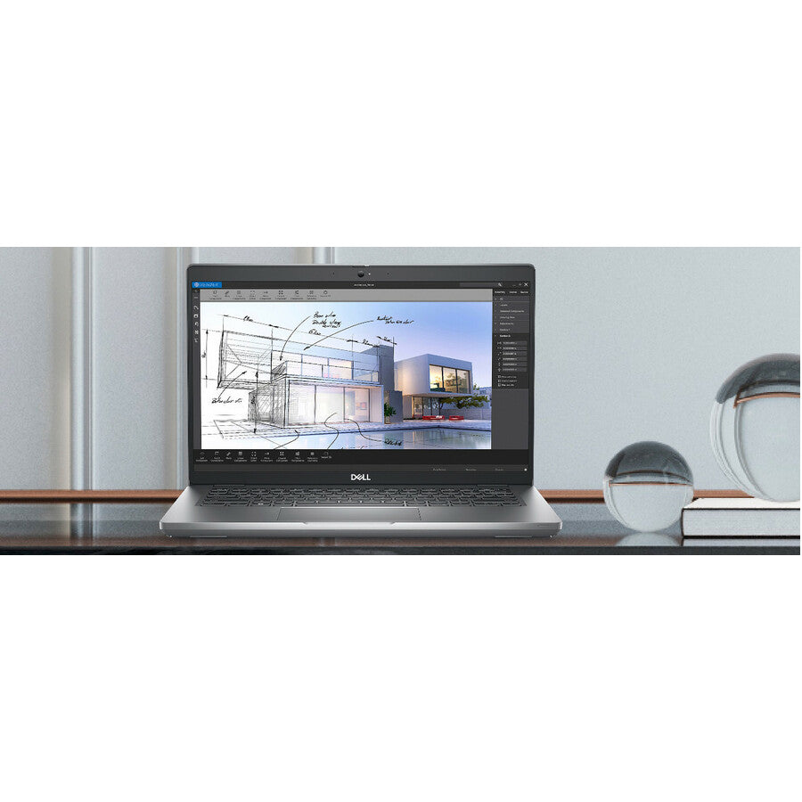 Station de travail mobile Dell Precision 3000 3470 14" - Full HD - Intel Core i7 12e génération i7-1260P - 16 Go - SSD 512 Go - Clavier anglais (États-Unis) - Gris titane 7NP33