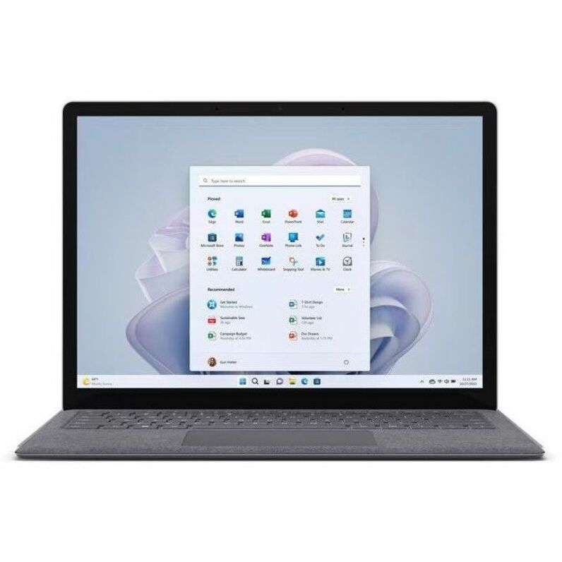 Ordinateur portable Microsoft Surface Laptop 5 13,5" à écran tactile - Intel Core i5 - 8 Go - SSD 256 Go - Clavier anglais - Platinum R1B-00001