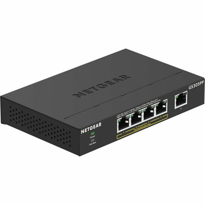 Commutateur non géré Netgear Gigabit Ethernet SOHO à 5 ports avec 4 ports PoE+ (83 W) GS305PP-300NAS