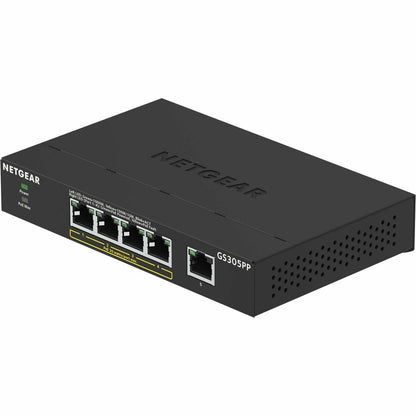 Commutateur non géré Netgear Gigabit Ethernet SOHO à 5 ports avec 4 ports PoE+ (83 W) GS305PP-300NAS