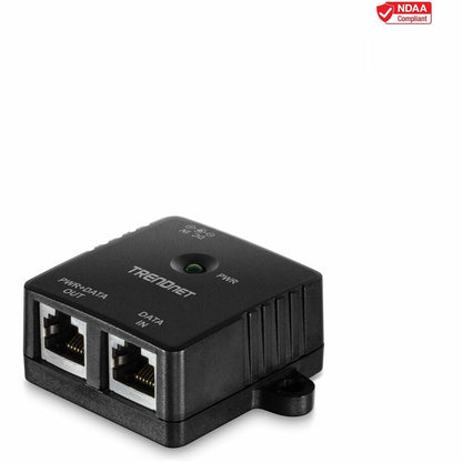 Injecteur Power Over Ethernet Gigabit TRENDnet, vitesses Gigabit en duplex intégral, 1 port Gigabit Ethernet, 1 port Gigabit Ethernet PoE, périphériques réseau jusqu'à 100 M (328 pieds), 15,4 W, noir, TPE-113GI TPE-113GI