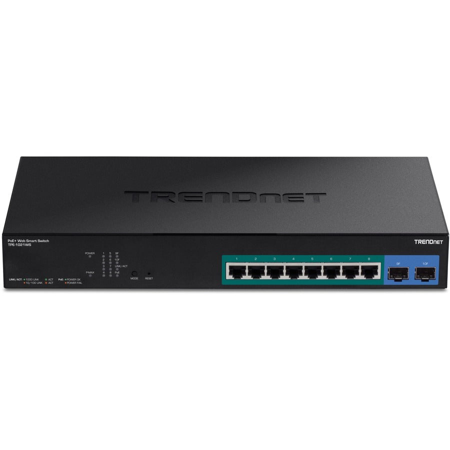 Commutateur Web intelligent PoE+ Gigabit 10 ports TRENDnet TPE-1021WS