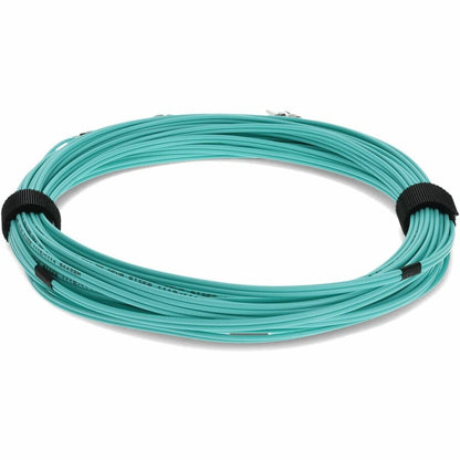 Câble de raccordement fibre optique multimode optimisé au laser (LOMM) duplex ST/ST OM4 Aqua 2 m AddOn ADD-ST-ST-2M5OM4