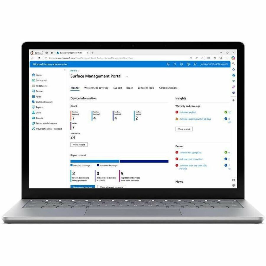 Ordinateur portable Microsoft Surface Laptop 6 13,5" à écran tactile - Intel Core Ultra 5 135H - 32 Go - SSD 512 Go - Clavier anglais - Platine - Conforme TAA ZJT-00026