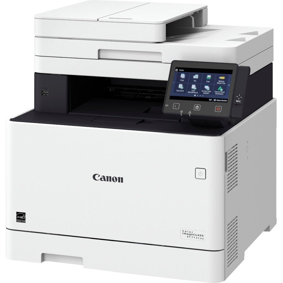 Canon imageCLASS MF740 MF743Cdw Laser Multifunction Printer-Color-Copier/Fax/Scanner-ppm Mono/28 ppm Color Print-600x600 dpi Print-Automatic Duplex Print-300 sheets Input-600 dpi Optical Scan-Color Fax-Wireless LAN-Near Field Communication (NFC) 3101C011