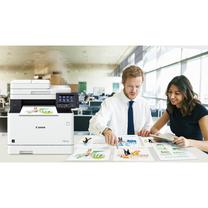 Canon imageCLASS MF740 MF743Cdw Laser Multifunction Printer-Color-Copier/Fax/Scanner-ppm Mono/28 ppm Color Print-600x600 dpi Print-Automatic Duplex Print-300 sheets Input-600 dpi Optical Scan-Color Fax-Wireless LAN-Near Field Communication (NFC) 3101C011