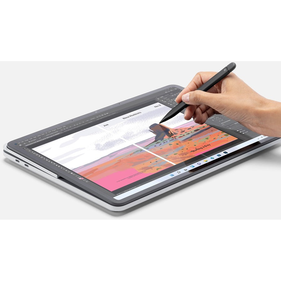 Microsoft Surface Laptop Studio 14,4" Écran tactile convertible (curseur flottant) 2 en 1 Notebook - Intel Core i7 - 16 Go - SSD 512 Go - Platinum CIN-00004