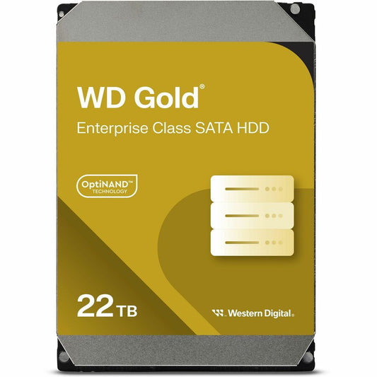 Disque dur WD Gold WD221KRYZ 22 To - 3,5" interne - SATA (SATA/600) - Méthode d'enregistrement magnétique conventionnel (CMR) WD221KRYZ