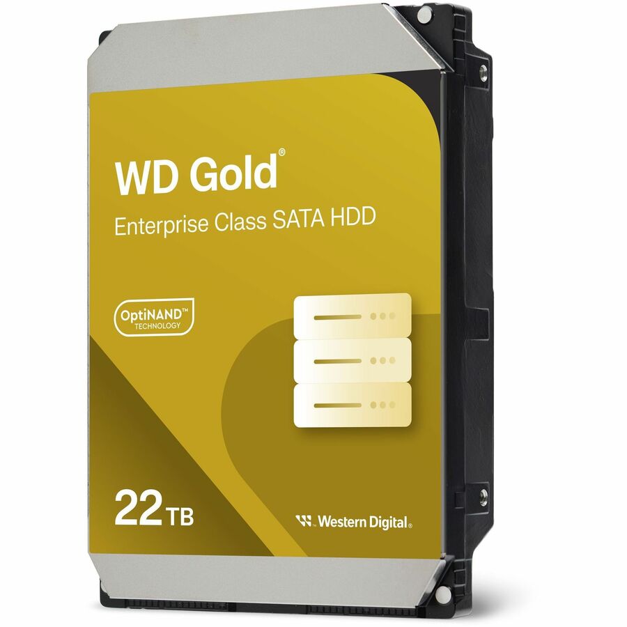 Disque dur WD Gold WD221KRYZ 22 To - 3,5" interne - SATA (SATA/600) - Méthode d'enregistrement magnétique conventionnel (CMR) WD221KRYZ