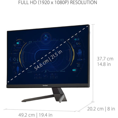 ViewSonic Entertainment VX2267-MHD 22" Class Full HD LED Monitor - 16:9 - Black VX2267-MHD