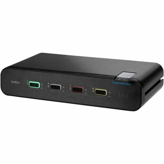 Commutateur KVM sécurisé universel Belkin de 2e génération, double tête à 4 ports avec CAC F1DN204KVM-UN-4