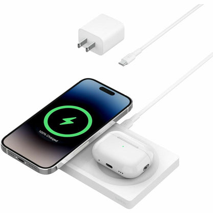 Belkin BoostCharge Pro 2-in-1 Wireless Charging Pad with MagSafe 15W WIZ019ttWH