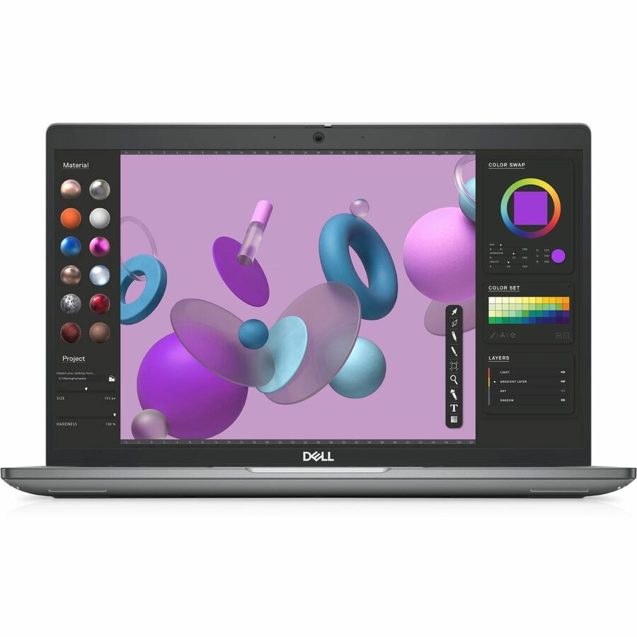 Station de travail mobile Dell Precision 3000 3480 14" - Full HD - Intel Core i5 13e génération i5-1350P - Technologie vPro - 16 Go - SSD 512 Go - Clavier anglais (États-Unis) - Gris Titane G8KR1