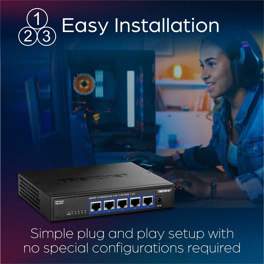 Commutateur 10G à 5 ports TRENDnet TEG-S750