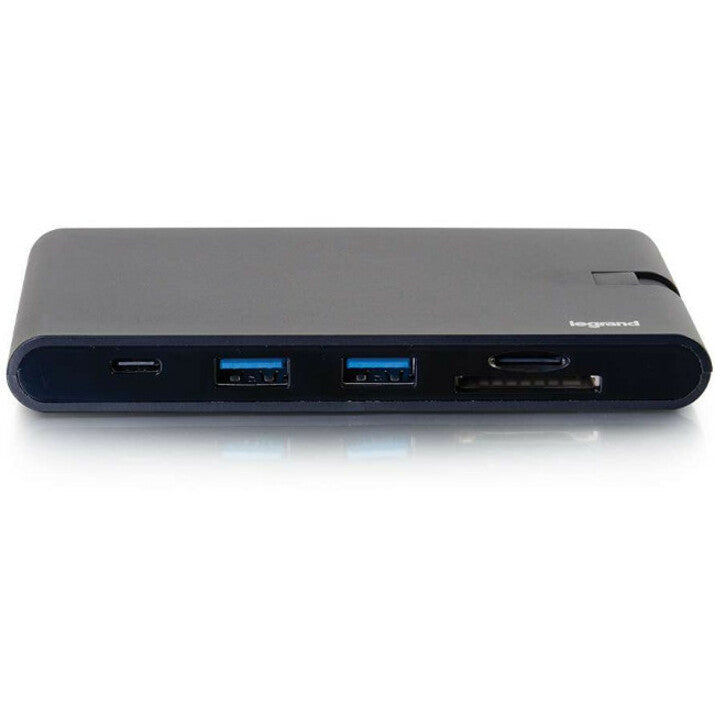 C2G USB C Portable Laptop Dock with HDMI, VGA, Ethernet, USB-C, USB-A, SD Card Reader 26916