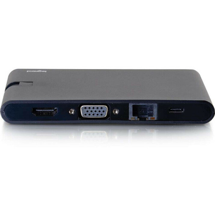 C2G USB C Portable Laptop Dock with HDMI, VGA, Ethernet, USB-C, USB-A, SD Card Reader 26916