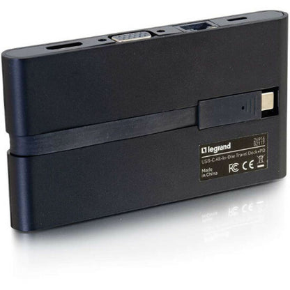 C2G USB C Portable Laptop Dock with HDMI, VGA, Ethernet, USB-C, USB-A, SD Card Reader 26916