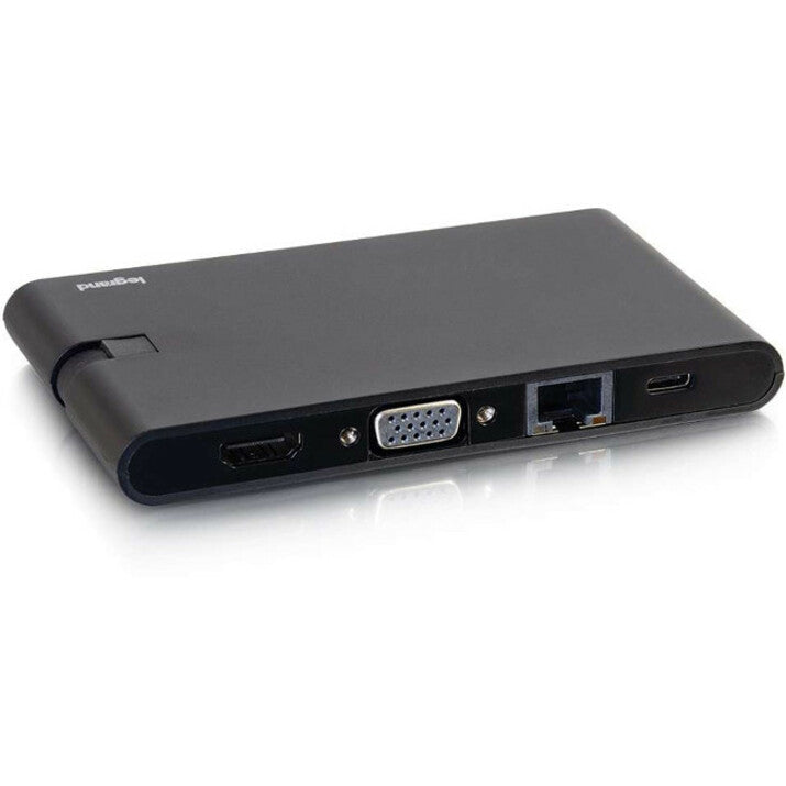 C2G USB C Portable Laptop Dock with HDMI, VGA, Ethernet, USB-C, USB-A, SD Card Reader 26916