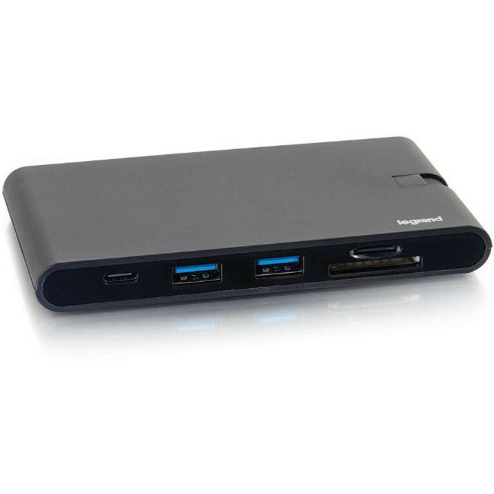 C2G USB C Portable Laptop Dock with HDMI, VGA, Ethernet, USB-C, USB-A, SD Card Reader 26916