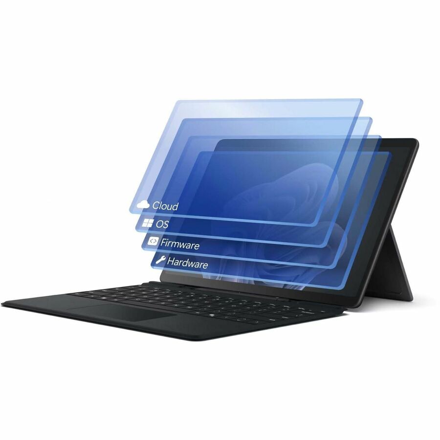 Tablette Microsoft Surface Pro 10 - 13" - Technologie vPro - 16 Go - SSD 256 Go - Windows 11 Pro - Noir ZDT-00019