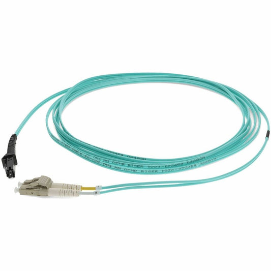Câble de raccordement fibre optique multimode (MMF) duplex LC/MTRJ OM3 Aqua AddOn 3 m ADD-LC-MTRJ-3M5OM3