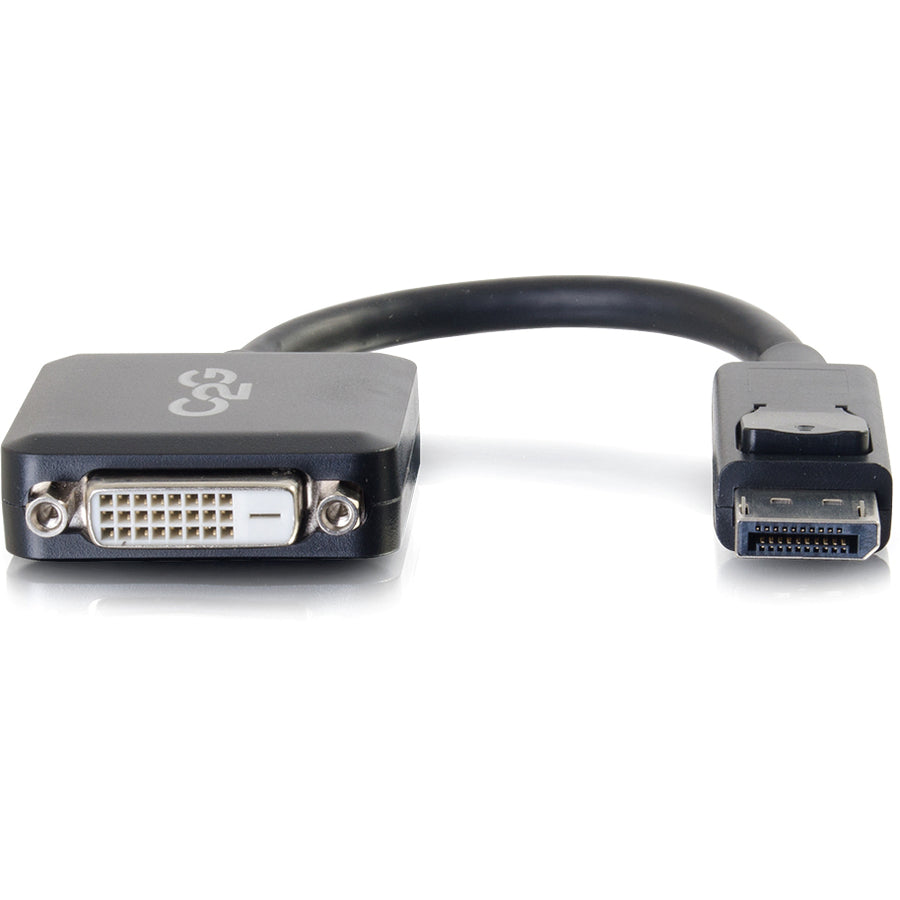 Adaptateur convertisseur C2G DisplayPort mâle vers DVI-D femelle à liaison unique 8 pouces - Noir 54321