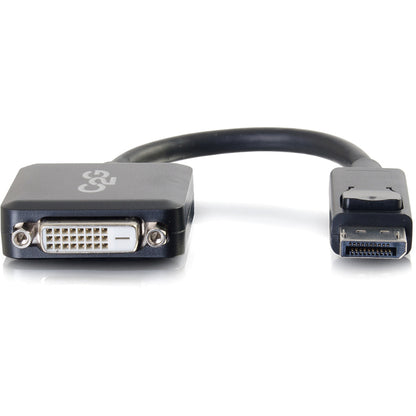 Adaptateur convertisseur C2G DisplayPort mâle vers DVI-D femelle à liaison unique 8 pouces - Noir 54321
