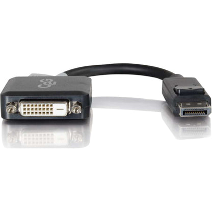 Adaptateur convertisseur C2G DisplayPort mâle vers DVI-D femelle à liaison unique 8 pouces - Noir 54321