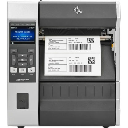 Imprimante industrielle à transfert thermique direct/thermique Zebra ZT620 - Monochrome - Impression d'étiquettes - USB - Série - Bluetooth ZT62062-T110100Z