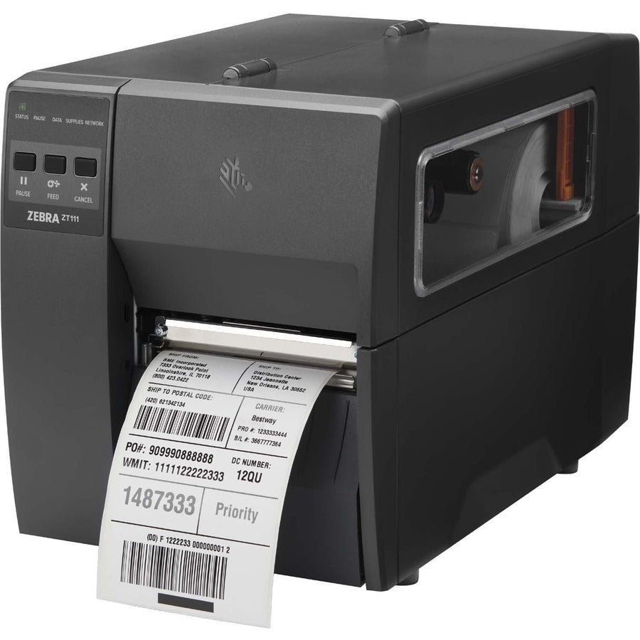Imprimante thermique directe de bureau Zebra ZT111 - Monochrome - Impression d'étiquettes - Fast Ethernet - USB - Hôte USB - Série - Bluetooth - US ZT11142-D01000FZ