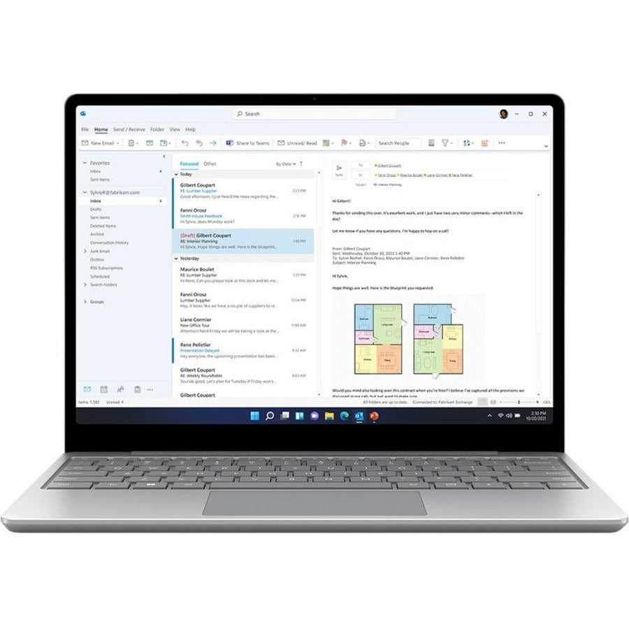 Ordinateur portable Microsoft Surface Laptop Go 2 12,4" à écran tactile - Intel Core i5 - 16 Go - SSD 256 Go - Platinum KT1-00002