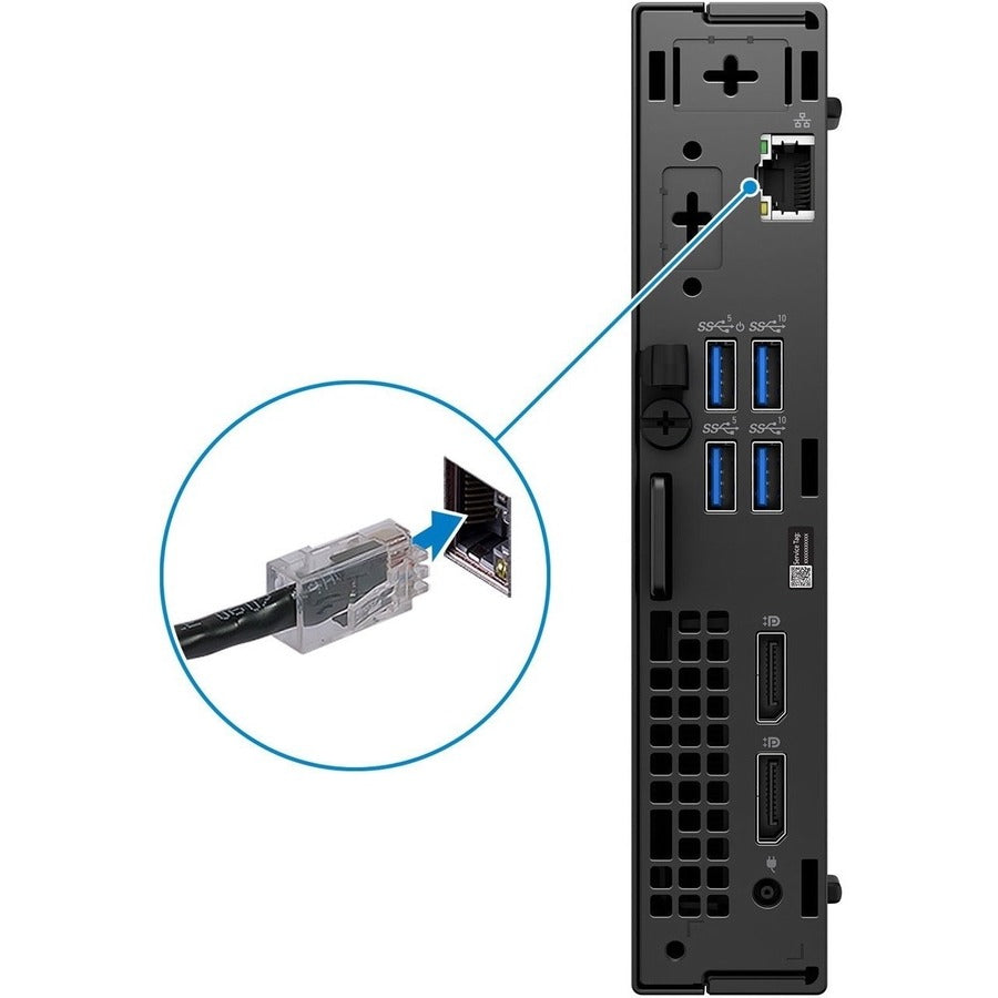 Ordinateur de bureau Dell OptiPlex 7000 - Intel Core i5 12e génération i5-12500T - Technologie vPro - 8 Go - SSD 256 Go - Micro PC - Noir HX4Y1