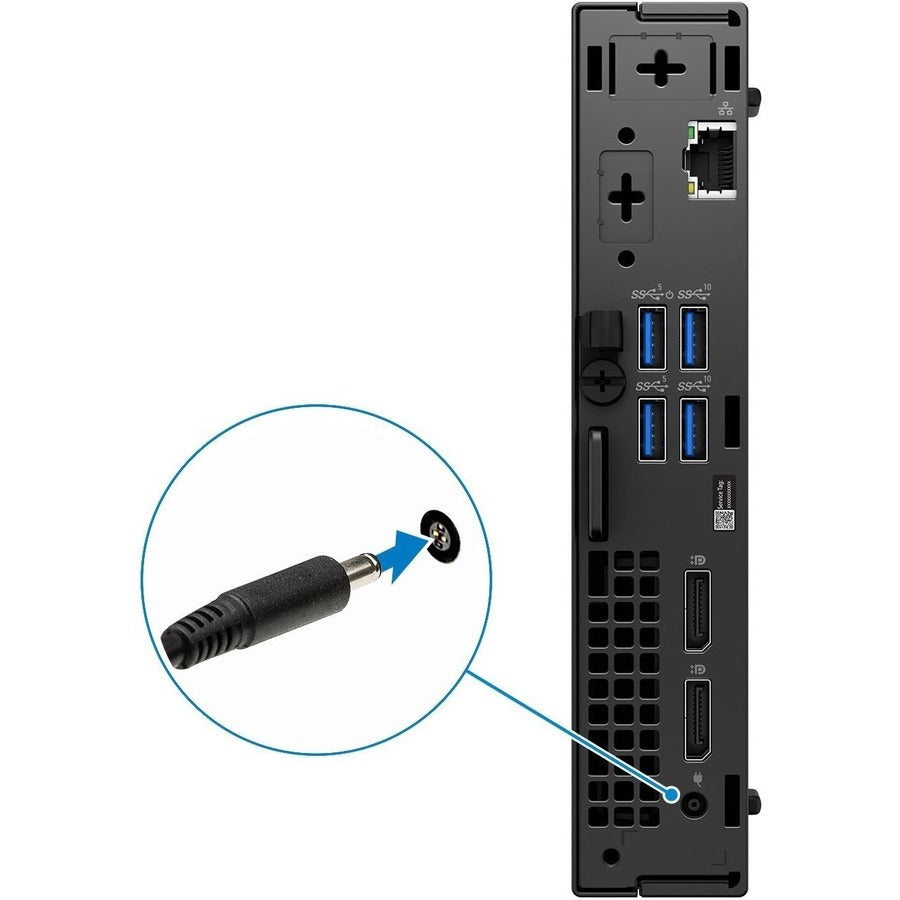 Ordinateur de bureau Dell OptiPlex 7000 - Intel Core i5 12e génération i5-12500T - Technologie vPro - 8 Go - SSD 256 Go - Micro PC - Noir HX4Y1