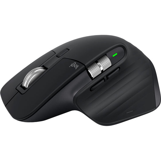 Logitech MX Master 3S - Souris sans fil hautes performances avec défilement ultra-rapide, Ergo, 8 000 DPI, suivi sur verre, clics silencieux, USB-C, Bluetooth, Windows, Linux, Chrome (noir) 910-006556