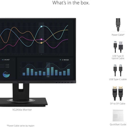 Écran Viewsonic 24", panneau IPS, résolution 1920 x 1080 VG2456a