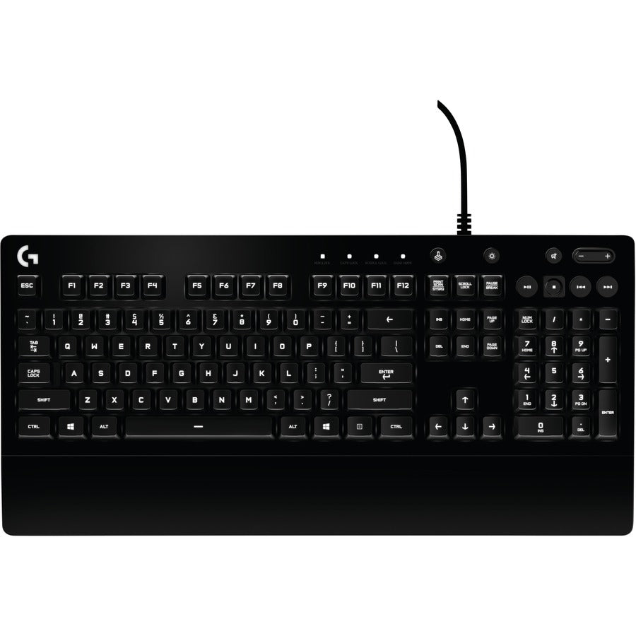 Logitech G213 Prodigy Gaming Keyboard - Wired RGB Backlit Keyboard with Mech-dome Keys, Palm Rest, Adjustable Feet, Media Controls, USB, Compatible with Windows 920-008083