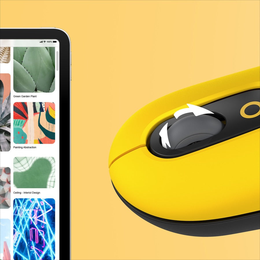 Souris Logitech POP avec emoji - Jaune éclatant 910-006543