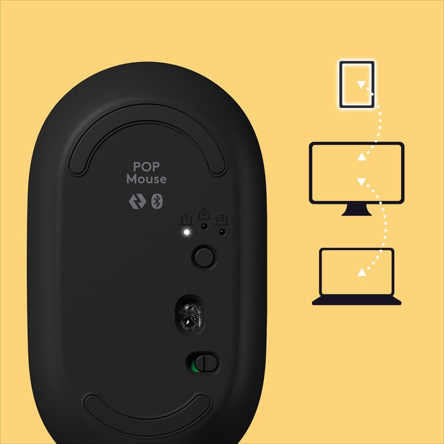 Souris Logitech POP avec emoji - Jaune éclatant 910-006543