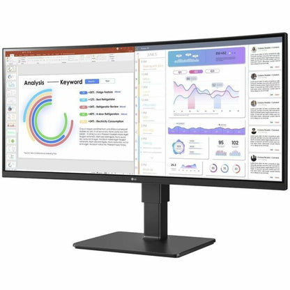 Moniteur LED incurvé LG Ultrawide 34BQ77QE-B de 34 pouces de classe UW-QHD - 21:9 - Noir texturé 34BQ77QE-B