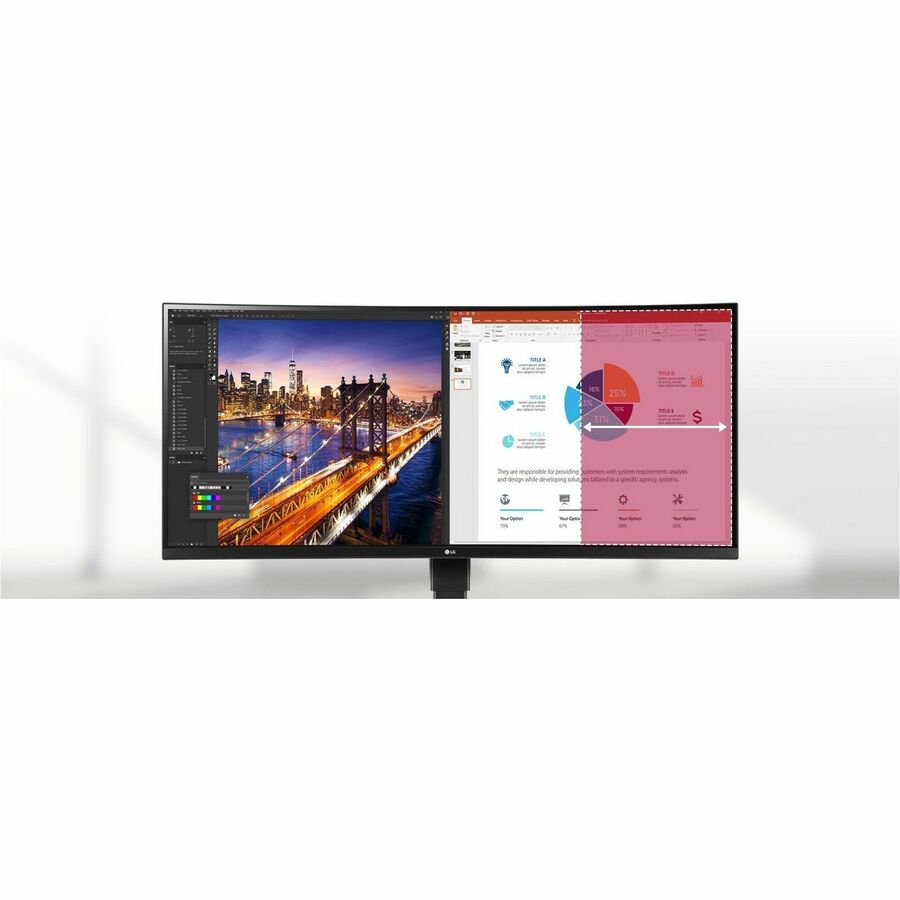 Moniteur LED incurvé LG Ultrawide 34BQ77QE-B de 34 pouces de classe UW-QHD - 21:9 - Noir texturé 34BQ77QE-B