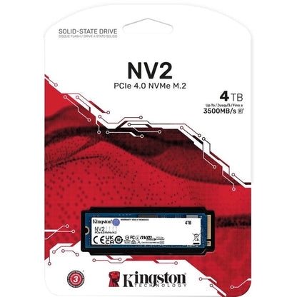 Disque SSD Kingston NV2 SNV2S/4000G 4 To - M.2 2280 interne - PCI Express NVMe (PCI Express NVMe 4.0 x4) SNV2S/4000G