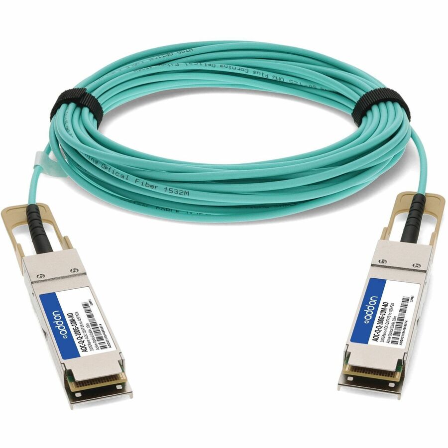Câble réseau à fibre optique AddOn AOC-QQ-100G-10M-AO AOCQQ100G10MAO