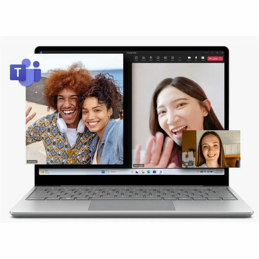 Ordinateur portable Microsoft Surface Laptop Go 3 12,4" à écran tactile - Intel Core i5 - 8 Go - SSD 256 Go - Clavier anglais, français - Platinum XK8-00001