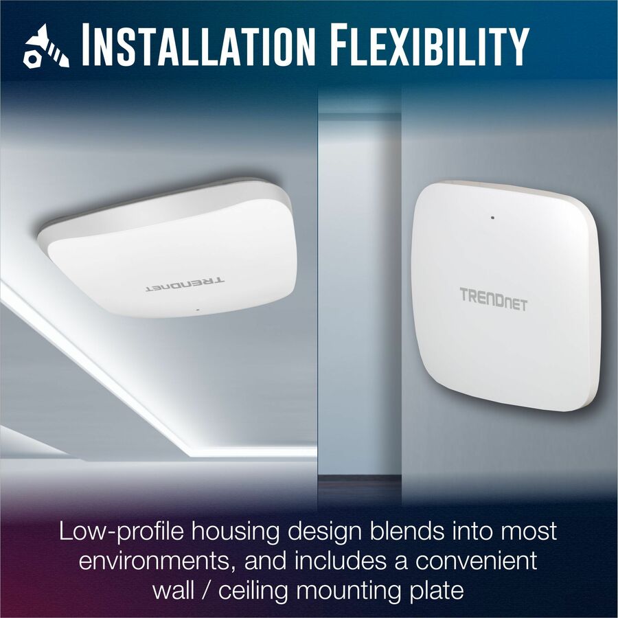 TRENDnet TEW-925DAP Dual Band IEEE 802.11 a/b/g/n/ac/ax 5.27 Gbit/s Wireless Access Point - TAA Compliant TEW-925DAP