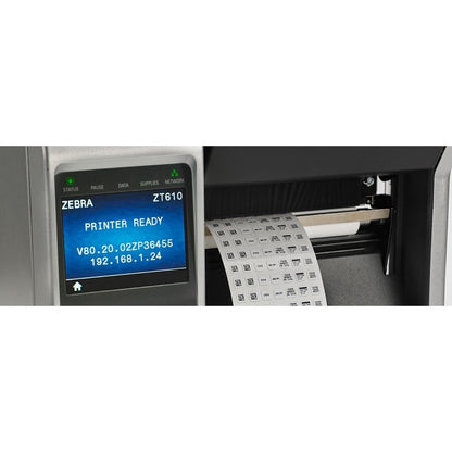 Imprimante à transfert thermique de bureau Zebra Zt620 - Monochrome - Impression d'étiquettes - USB - Série - Bluetooth ZT62063-T110200Z