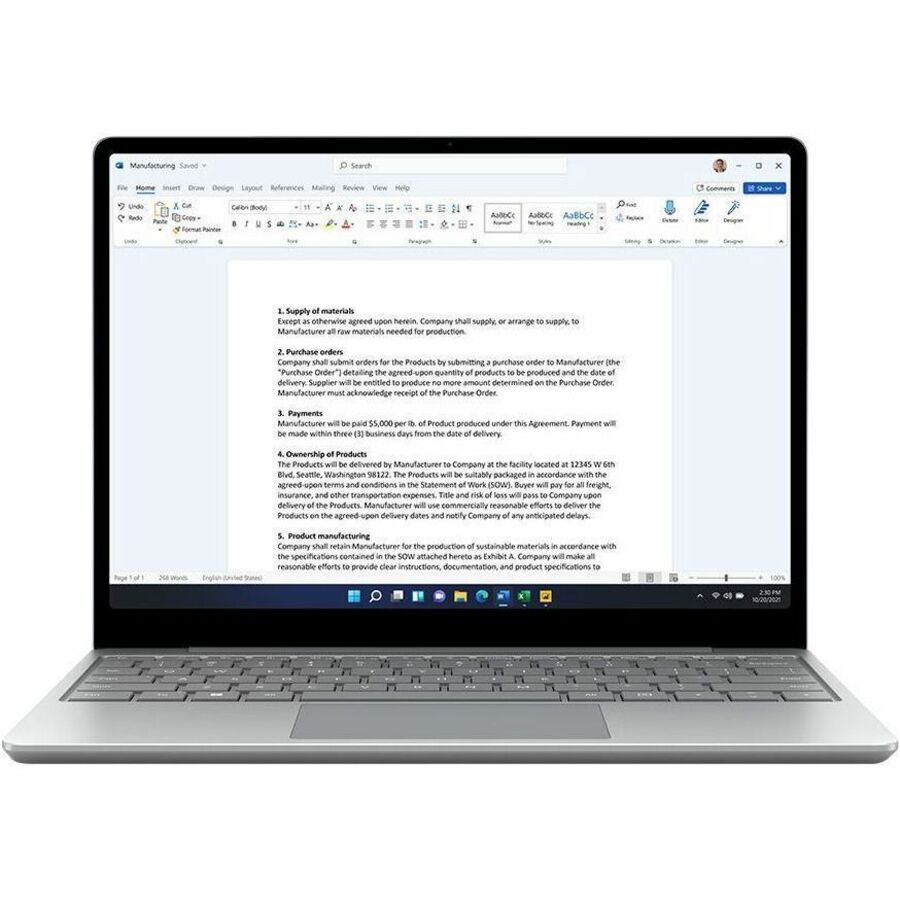 Ordinateur portable Microsoft Surface Laptop Go 2 12,4" à écran tactile - Intel Core i5 - 16 Go - SSD 256 Go KRB-00002