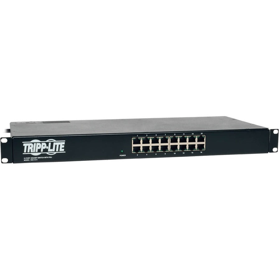 Tripp Lite by Eaton PDU Ethernet Switch 1U Combo with 16 Unmanaged Gigabit Ports NSU-G16