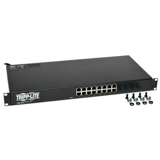 Tripp Lite by Eaton PDU Ethernet Switch 1U Combo with 16 Unmanaged Gigabit Ports NSU-G16