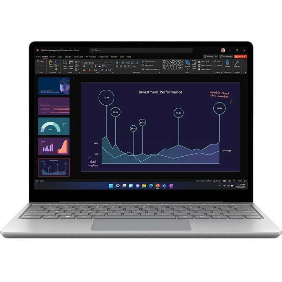 Ordinateur portable Microsoft Surface Laptop Go 2 12,4" à écran tactile - Intel Core i5 11e génération i5-1135G7 - 8 Go - SSD 128 Go - Platinum 8QD-00024
